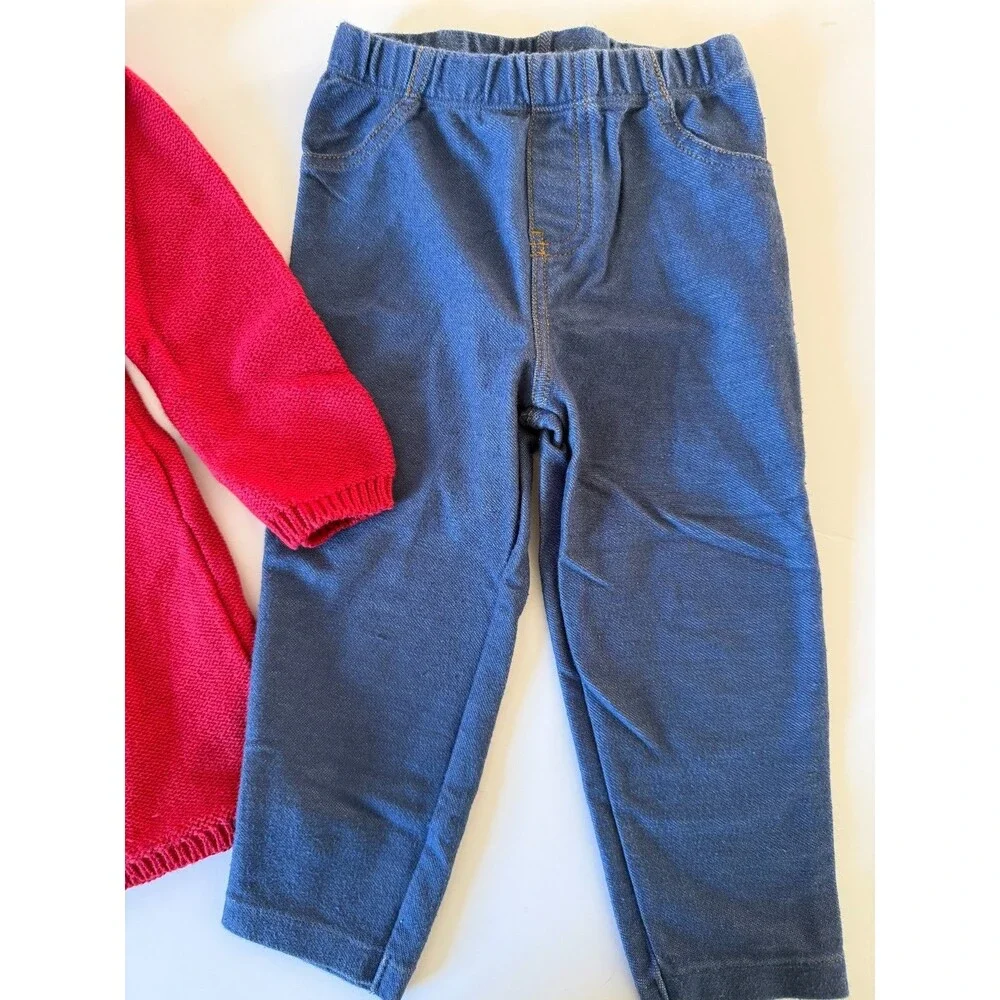 Carter's Girls Sweater Dress and Jeggings Leggings Size 18 Months Fall Winter